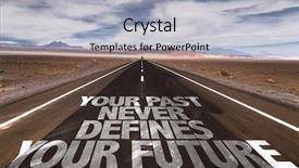  Presentation with future - Audience pleasing presentation consisting of past never defines your future backdrop and a light gray colored foreground