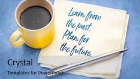  Presentation with future plan - Audience pleasing PPT theme consisting of past plan for the future backdrop and a teal colored foreground