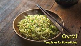  Presentation with japanese ramen - Presentation theme having past simple - cooked japanese ramen dried noodles background and a tawny brown colored foreground