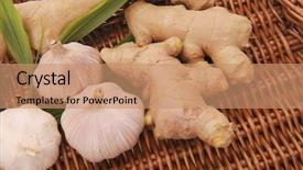  Presentation with ginger - Colorful presentation theme enhanced with past simple - ginger and garlic backdrop and a coral colored foreground