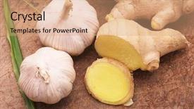  Presentation with ginger - Audience pleasing slide set consisting of past simple - ginger and garlic backdrop and a coral colored foreground