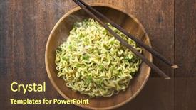  Presentation with japanese ramen - Cool new presentation theme with past simple - top view cooked japanese ramen backdrop and a tawny brown colored foreground