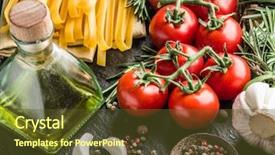  Presentation with graphite - Cool new presentation design with pasta ingredients cherry-tomatoes spaghetti pasta rosemary and spices on a graphite board backdrop and a tawny brown colored foreground