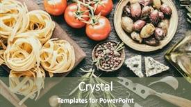  Presentation with graphite - Cool new presentation theme with pasta ingredients cherry-tomatoes spaghetti pasta rosemary and spices on a graphite board vintage style backdrop and a gray colored foreground