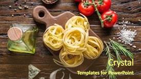  Presentation with cherry bloosom - Cool new slides with pasta ingredients cherry-tomatoes spaghetti backdrop and a tawny brown colored foreground