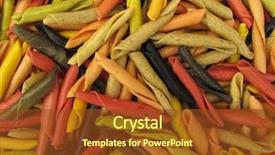  Presentation with spices - Presentation theme consisting of pasta italian gargollini with vegetables and spices background and a tawny brown colored foreground