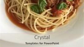  Presentation with pasta restaurant - PPT theme having pasta-italy-restaurant background and a soft green colored foreground