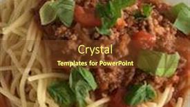  Presentation with pasta restaurant - Audience pleasing slides consisting of pasta-italy-restaurant backdrop and a tawny brown colored foreground