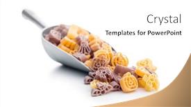  Presentation with scary - Slide set having pasta-of-various-scary-shapes background and a white colored foreground