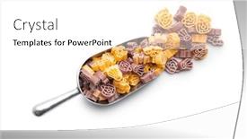  Presentation with scary - Slide set having pasta-of-various-scary-shapes background and a white colored foreground