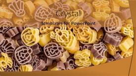  Presentation with scary - Presentation theme featuring pasta-of-various-scary-shapes background and a gold colored foreground