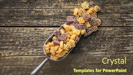  Presentation with scary halloween - PPT theme consisting of pasta-of-various-scary-shapes background and a tawny brown colored foreground