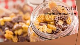  Presentation with scary - PPT theme enhanced with pasta-of-various-scary-shapes background and a coral colored foreground