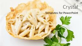  Presentation with penne pasta - Beautiful presentation featuring pasta-penne-with-pepper-served backdrop and a lemonade colored foreground