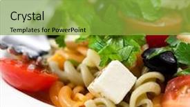  Presentation with feta cheese - Cool new slides with tomatoes black olives and fresh backdrop and a seafoam green colored foreground