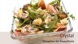  Presentation with carbohydrates carbohydrate pasta rice - Colorful slides enhanced with pasta salad backdrop and a coral colored foreground