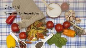  Presentation with creation - Audience pleasing presentation theme consisting of pasta set for the creation backdrop and a coral colored foreground