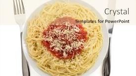  Presentation with macaroni - PPT theme enhanced with pasta spaghetti macaroni isolated on white background background and a lemonade colored foreground