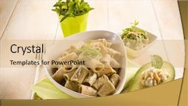  Presentation with pine - Cool new theme with pasta-with-avocado-mint backdrop and a coral colored foreground