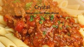  Presentation with pasta sauce - PPT theme consisting of bolognaise - pasta with bolognese sauce background and a gold colored foreground