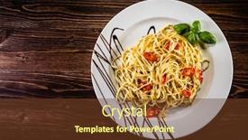  Presentation with chilli - Audience pleasing PPT layouts consisting of pasta-with-chilli-on-wooden backdrop and a tawny brown colored foreground