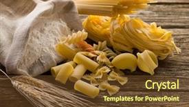  Presentation with ears - Amazing presentation theme having pasta with ears and flour backdrop and a tawny brown colored foreground