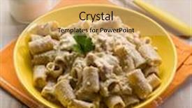  Presentation with pasta sauce - Slide set having pasta with fish ragout pistachio and cream sauce selective focus background and a lemonade colored foreground