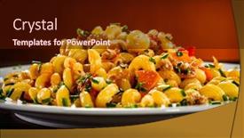  Presentation with pasta sauce - Colorful slide deck enhanced with pasta-with-meat-tomato-sauce backdrop and a wine colored foreground