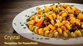  Presentation with pasta sauce - Slide deck featuring pasta-with-meat-tomato-sauce background and a tawny brown colored foreground