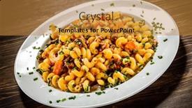  Presentation with pasta sauce - Cool new presentation theme with pasta-with-meat-tomato-sauce backdrop and a gold colored foreground