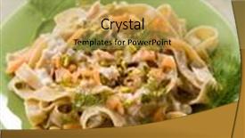  Presentation with pasta sauce - PPT theme enhanced with pasta with salmon pistachio and cream sauce selective focus background and a yellow colored foreground