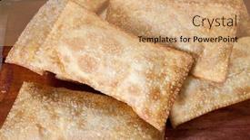  Presentation with pastel - PPT theme consisting of pastel-brazilian-snack-traditional-brazilian background and a coral colored foreground