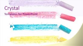  Presentation with pastel - Amazing PPT theme having pastel chalk lines over white backdrop and a sky blue colored foreground