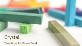  Presentation with pastel - PPT theme consisting of pastel chalks in a chaotic background and a cream colored foreground