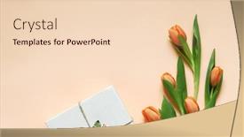  Presentation with orange colored - Slide set with pastel-colored-composition-of-orange background and a lemonade colored foreground