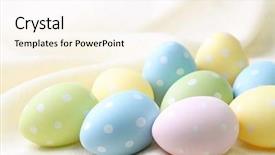  Presentation with pastel - Beautiful PPT theme featuring pastel colored easter eggs backdrop and a cream colored foreground