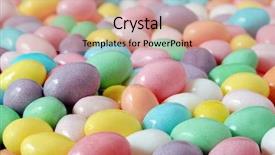  Presentation with jelly bean - Presentation theme enhanced with pastel colored jelly bean background and a coral colored foreground