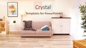  Presentation with pastel - Presentation theme with pastel colors - interior of beautiful modern living background and a cream colored foreground