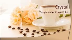  Presentation with pastel coffee - Colorful slide set enhanced with pastel colors cup of coffee backdrop and a lemonade colored foreground