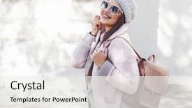  Presentation with fashion handbag - Cool new presentation with pastel colors plus size model backdrop and a white colored foreground