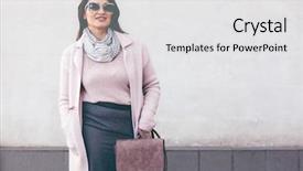  Presentation with fashion handbag - PPT theme having pastel colors plus size background and a light gray colored foreground