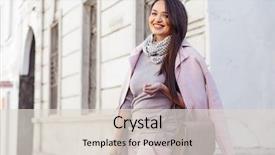  Presentation with plus size fashion model - Theme featuring pastel colors plus size background and a lemonade colored foreground