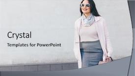  Presentation with fashion handbag - Slides enhanced with pastel colors plus size background and a light gray colored foreground