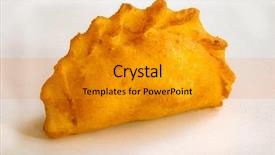  Presentation with food corn chips - Beautiful theme featuring pastel corn pastel brazilian food backdrop and a gold colored foreground