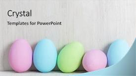  Presentation with pastel - Presentation theme having pastel easter eggs lying background and a light gray colored foreground