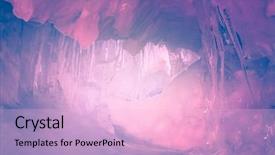  Presentation with pastel pink - Slides with spelunking - pastel pink ice cave covered background and a lemonade colored foreground