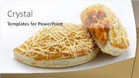  Presentation with snack - Slides featuring pastel roast - a brazilian snack background and a white colored foreground