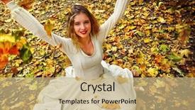  Presentation with long sleeve - Audience pleasing theme consisting of pastel wave - autumn fashion feminity lace dress backdrop and a coral colored foreground