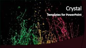  Presentation with abstract wave - PPT layouts enhanced with pastel wave - macro photo of mixed acryl background and a black colored foreground