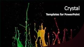  Presentation with abstract wave - Amazing slide deck having pastel wave - macro photo of mixed acryl backdrop and a black colored foreground